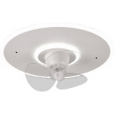 Modern ceiling light with fan and remote control Nybro LED white Reality