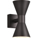 Ardas black matt outdoor up-down wall lamp Trio