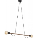 Lampa wisząca loft "patyczak" Helix Wood II 93cm czarny/orzech TK Lighting