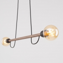 Lampa wisząca loft "patyczak" Helix Wood II 93cm czarny/orzech TK Lighting