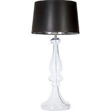 Lampa stołowa szklana Louvre Czarna 4Concept do sypialni, salonu i przedpokoju.