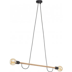 Lampa wisząca loft "patyczak" Helix Wood II 93cm czarny/jasne drewno TK Lighting