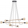Lampa wisząca loft "patyczak" Helix Wood VI 93cm czarny/jasne drewno TK Lighting