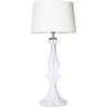 Lampa stołowa szklana Louvre Biała 4Concept do sypialni, salonu i przedpokoju.