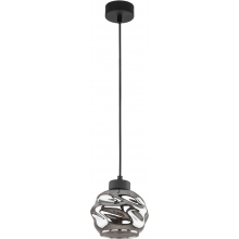 Lampa wisząca szklana nowoczesna Zulia 15cm grafit lustrzany/czarny TK Lighting