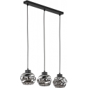 Zulia 59cm mirror&graphite black modern glass pendant lamp on strip TK Lighting