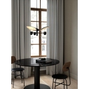 Lampa wisząca designerska 3 punktowa Fabiola 71cm czarna DFTP