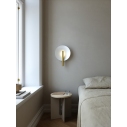 Furiko white&brass designer round wall lamp DFTP