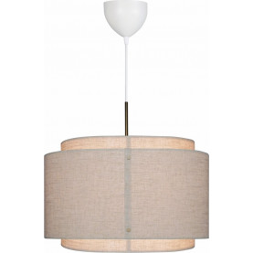 Takai 45cm beige japandi pendant lamp with fabric shade DFTP