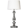 Lampa stołowa szklana glamour Versailles Platinum Biała 4Concept do sypialni, salonu i przedpokoju.