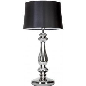 Lampa stołowa szklana glamour Versailles Platinum Czarna 4Concept do sypialni, salonu i przedpokoju.