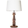 Lampa stołowa szklana z abażurem Petit Trianon Copper Biała 4Concept do sypialni, salonu i przedpokoju.