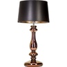 Lampa stołowa szklana z abażurem Versailles Copper Czarna 4Concept do sypialni, salonu i przedpokoju.