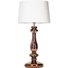 Lampa stołowa szklana z abażurem Versailles Copper Biała 4Concept do sypialni, salonu i przedpokoju.