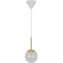 Lampa wisząca szklana kula art deco Chisell 15cm przeźroczysty/mosiądz Nordlux