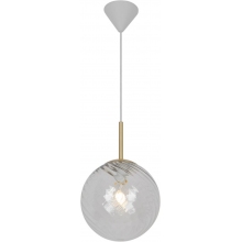 Lampa wisząca szklana kula art deco Chisell 25cm przeźroczysty/mosiądz Nordlux