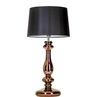 Lampa stołowa szklana z abażurem Versailles Copper Czarna 4Concept do sypialni, salonu i przedpokoju.
