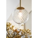 Lampa wisząca szklana kula art deco Chisell 25cm przeźroczysty/mosiądz Nordlux