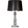 Lampa stołowa szklana glamour Petit Trianon Transparent Black Czarna 4Concept do sypialni, salonu i przedpokoju.