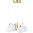 Franca IV 46cm opal&brass 4 glass globes pendant lamp Nordlux