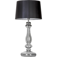 Lampa stołowa szklana glamour Versailles Transparent Black Czarna 4Concept do sypialni, salonu i przedpokoju.