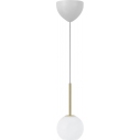 Franca 13cm opal&brass glass globe pendant lamp Nordlux