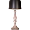 Lampa stołowa szklana Louvre Transparent Copper Czarna 4Concept do sypialni, salonu i przedpokoju.