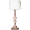 Lampa stołowa szklana Louvre Transparent Copper Biała 4Concept do sypialni, salonu i przedpokoju.