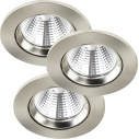 Lampa podtynkowa downlight 3 sztuki Fremont LED IP23 2700K nikiel szczotkowany Nordlux