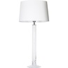 Lampa stołowa szklana Fjord Biała 4Concept do sypialni, salonu i przedpokoju.