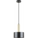 Lampa wisząca art deco Leo 20cm czarno-złota Zumaline