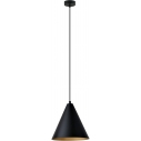 Lampa wisząca stożek Rebel 23,5cm czarno-złota Emibig