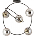 Lampa sufitowa szklane kule nowoczesne Stardom V 65cm grafit/czarny Emibig