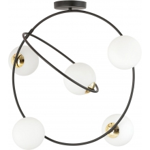 Lampa sufitowa szklane kule nowoczesne Stardom V 65cm biały/czarny Emibig