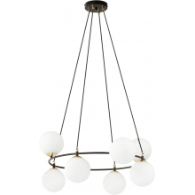 Lampa wisząca szklane kule nowoczesne Azura VII 75cm biały/czarny Emibig