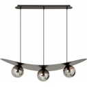 Aura 98cm black&graphite modern 3-glass spheres pendant lamp Emibig