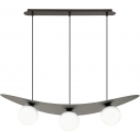 Aura 98cm black&white modern 3 glass globes pendant lamp Emibig
