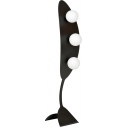 Aura black&white modern floor lamp with 3 glass spheres Emibig