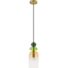 Lampa wisząca szklana dekoracyjna Oro 10,8cm pomarańczowy/zielony