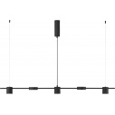 North LED 127cm black linear pendant lamp