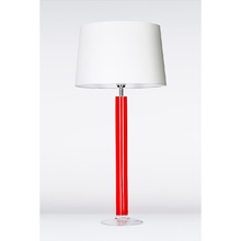 Lampa stołowa szklana Fjord Red Biała 4Concept do sypialni, salonu i przedpokoju.
