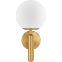 Impress white opal&brass glamour glass globe wall lamp