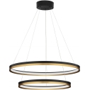Lampa wisząca okrągła Davis II LED 80cm czarny/złoty mosiądz