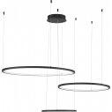Lampa wisząca 3 okręgi nowoczesne Hall LED czarna