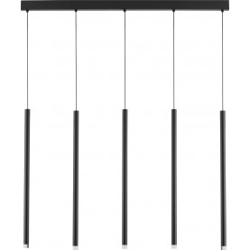 Navrati LED V 110cm black tubes pendant lamp on rail