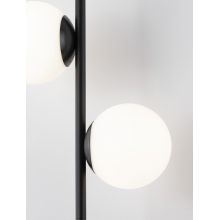 Lampa wisząca 2 szklane kule Nebbia 28,5cm biało-czarna