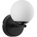 Nebbia white&black glass globe wall lamp