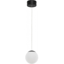 Nebbia 13cm white&black glass sphere pendant lamp