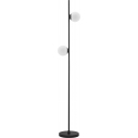 Nebbia white&black floor lamp with 2 glass spheres