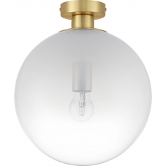 Lian 30cm white gradient&brass glass globe ceiling lamp